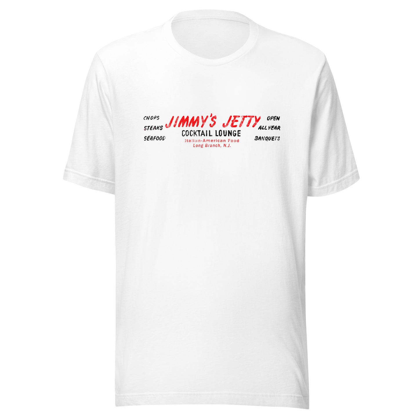 Jimmy's Jetty - LONG BRANCH - Unisex t-shirt White