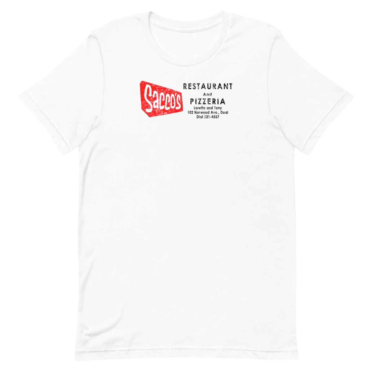 Sacco's Restaurant & Pizzaria - DEAL - Unisex t-shirt