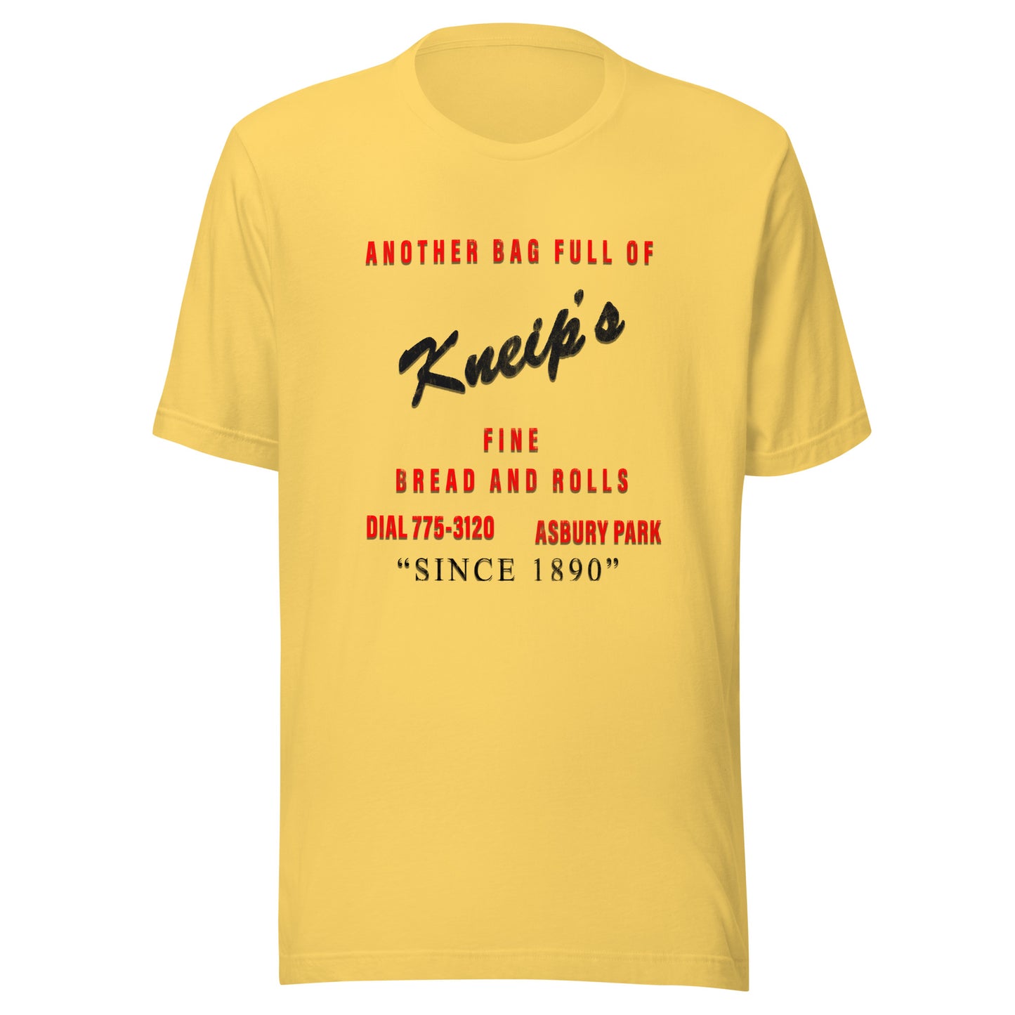 Kneip's Rolls - ASBURY PARK - Unisex t-shirt Yellow