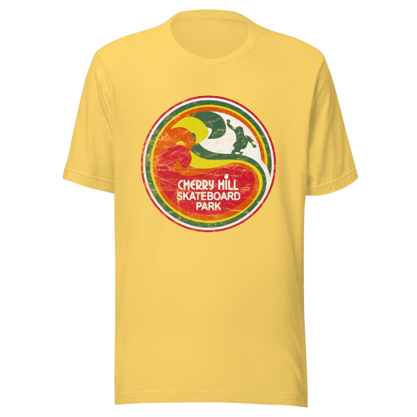 Cherry Hill Skateboard Park - CHERRY HILL - Unisex t-shirt Yellow