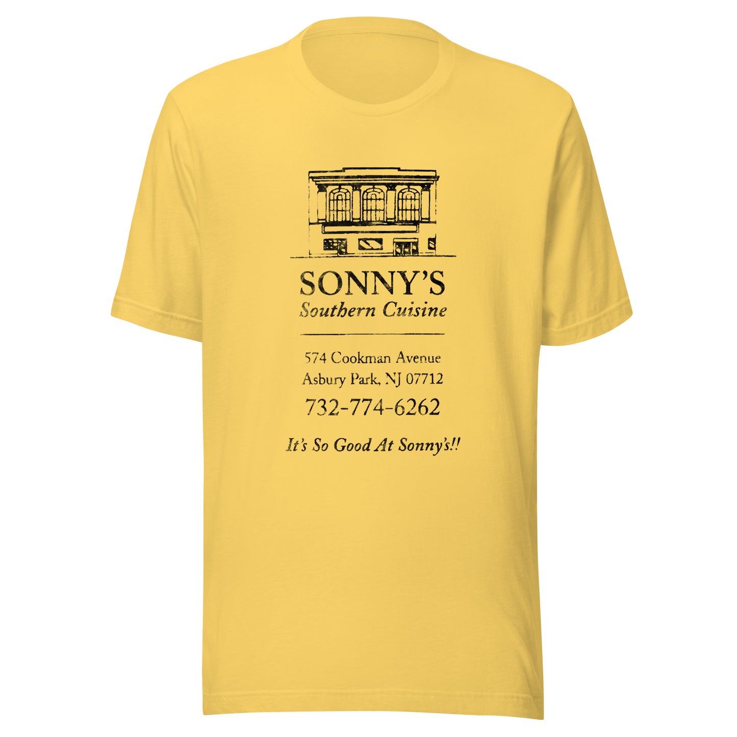 Sonny's Southern Cuisine - ASBURY PARK - Unisex t-shirt Yellow