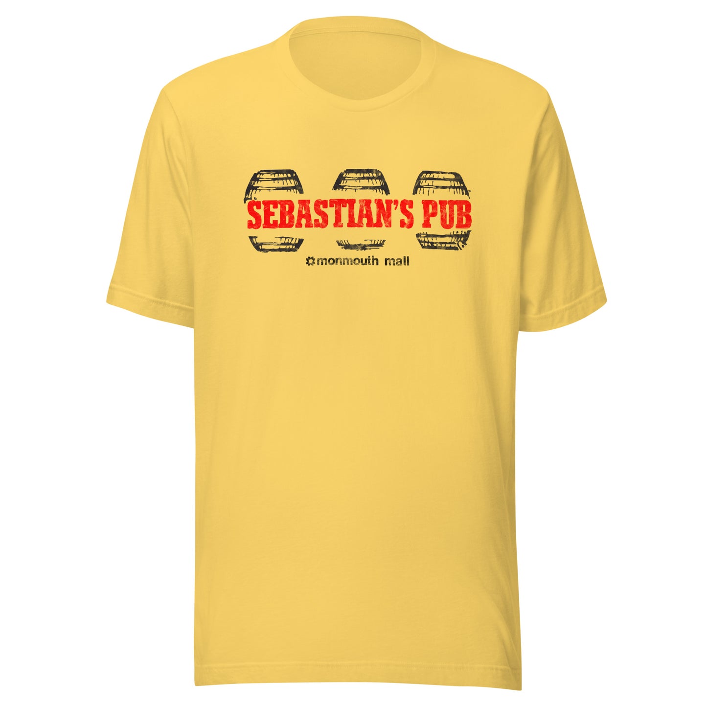 Sebastian's Pub - MONMOUTH MALL / EATONTOWN - Unisex t-shirt Yellow