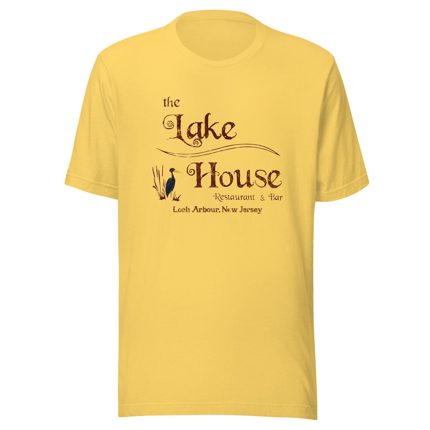 The Lakehouse Restaurant and Bar - LOCH ARBOUR - Unisex t-shirt Yellow