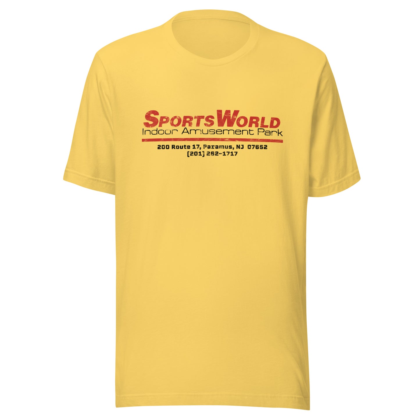 SportsWorld Indoor Amusement Park - PARAMUS - Unisex t-shirt Yellow