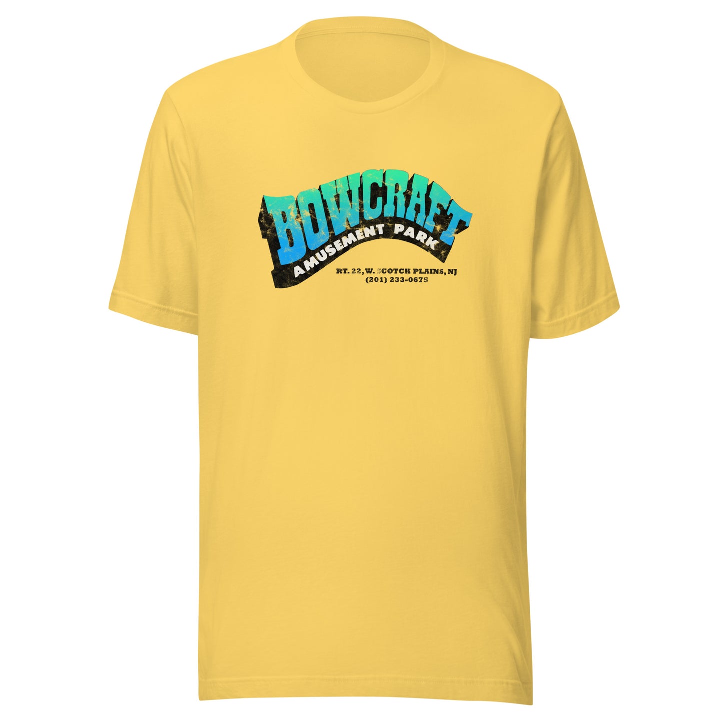 Bowcraft Amusement Park - SCOTCH PLAINS - Unisex t-shirt Yellow