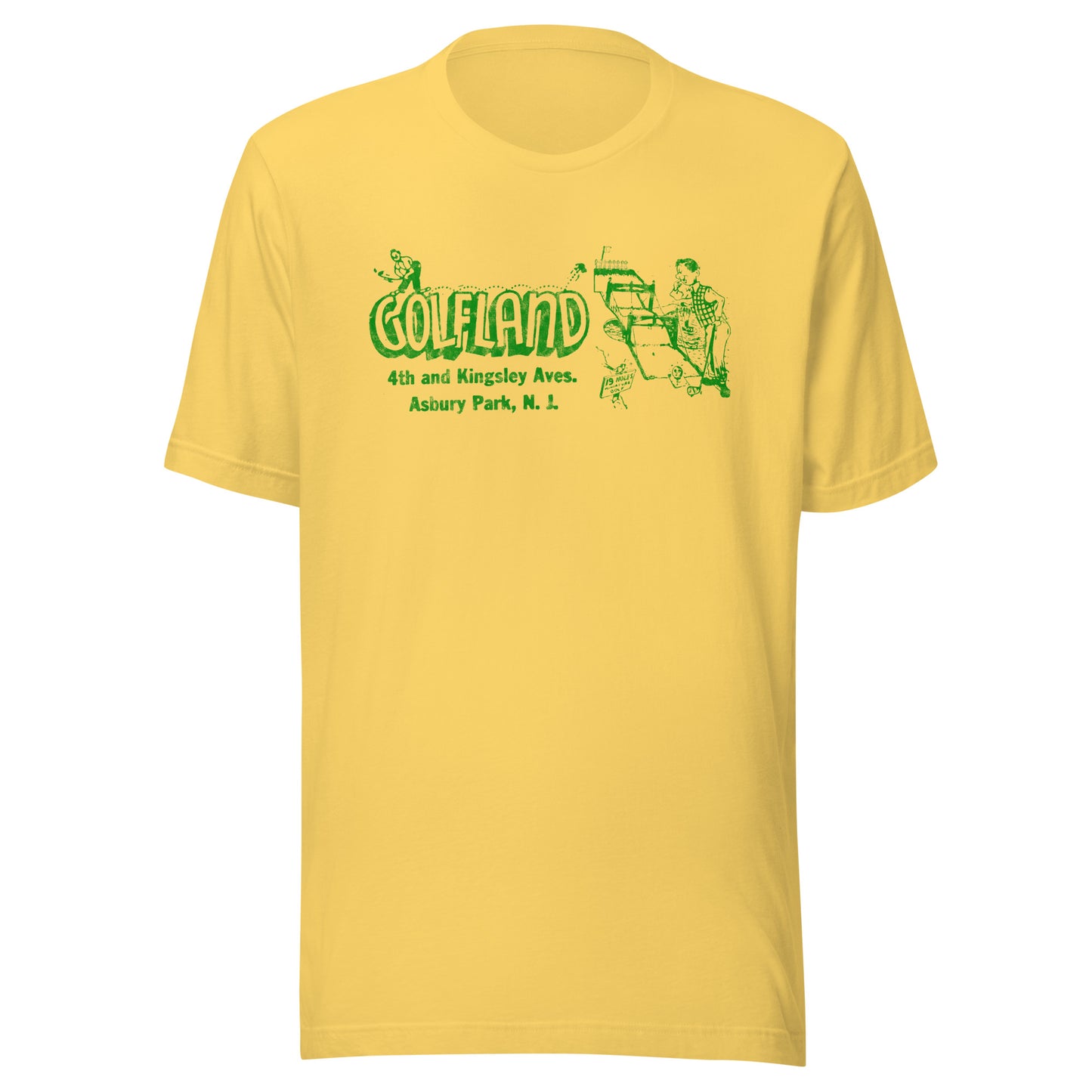 GOLFLAND - ASBURY PARK - Unisex t-shirt Yellow