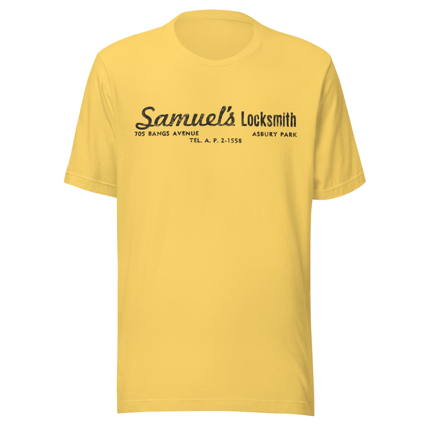 Samuel's Locksmith - ASBURY PARK - Unisex t-shirt Yellow