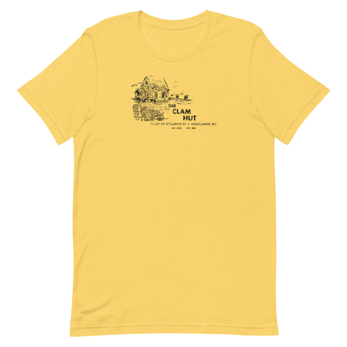 The Clam Hut - HIGHLANDS - Unisex t-shirt Yellow