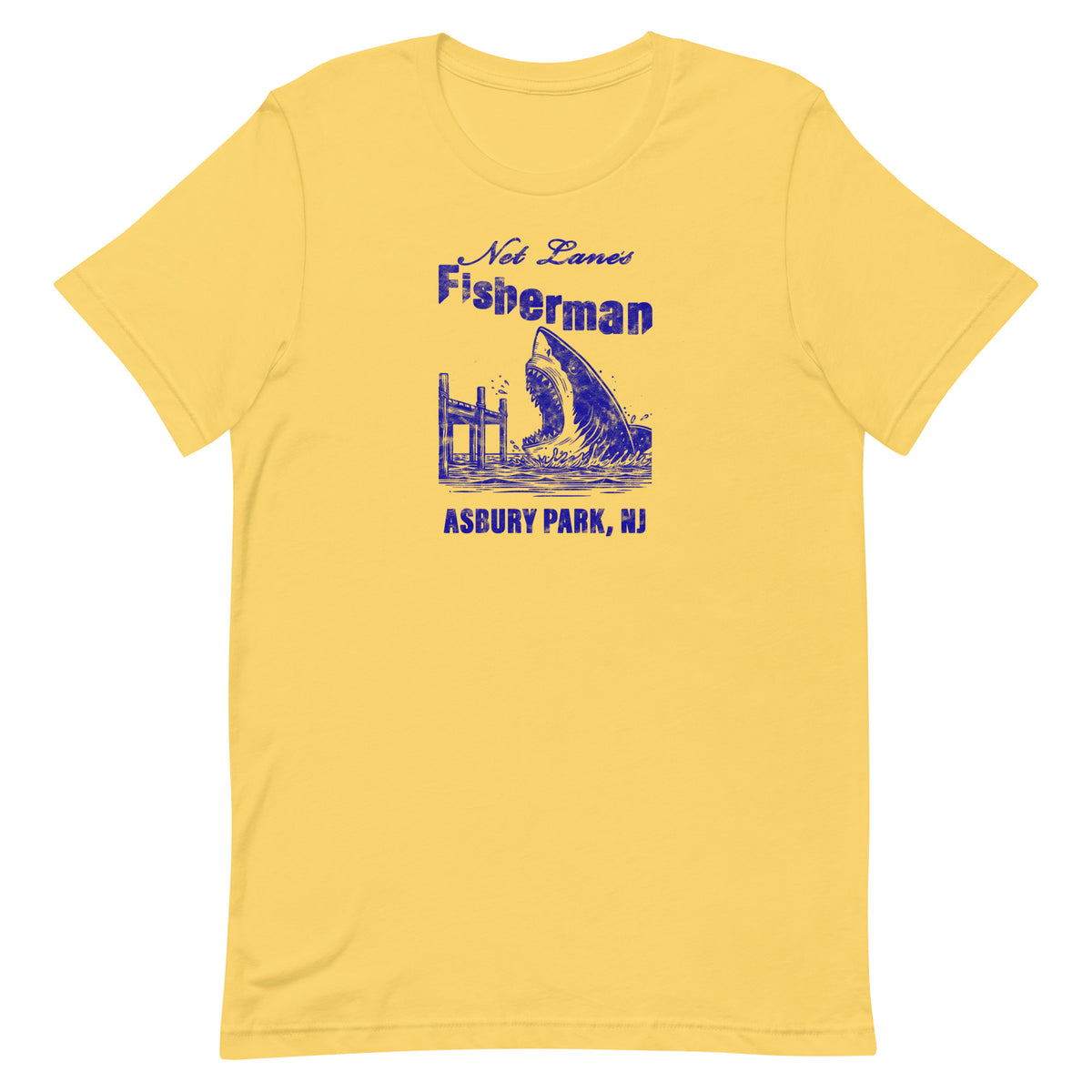 Net Lane's Fisherman - ASBURY PARK - Unisex t-shirt Yellow