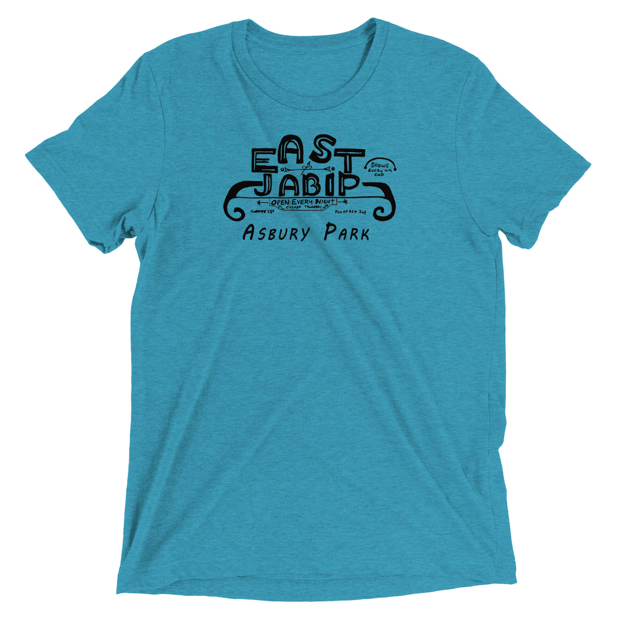 East Jabip Coffee House - ASBURY PARK - Short sleeve t-shirt Aqua Triblend
