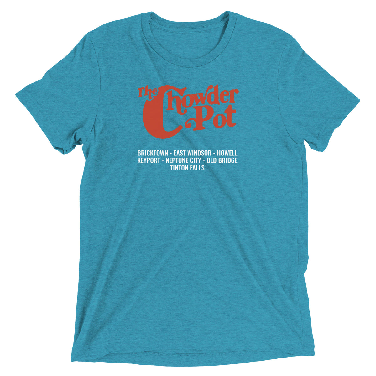The Chowder Pot - NEPTUNE CITY / TINTON FALLS / BRICK - Short sleeve t-shirt Aqua Triblend