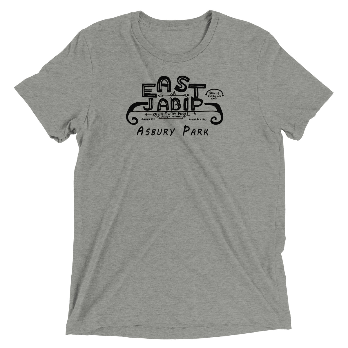 East Jabip Coffee House - ASBURY PARK - Short sleeve t-shirt Athletic Grey Triblend