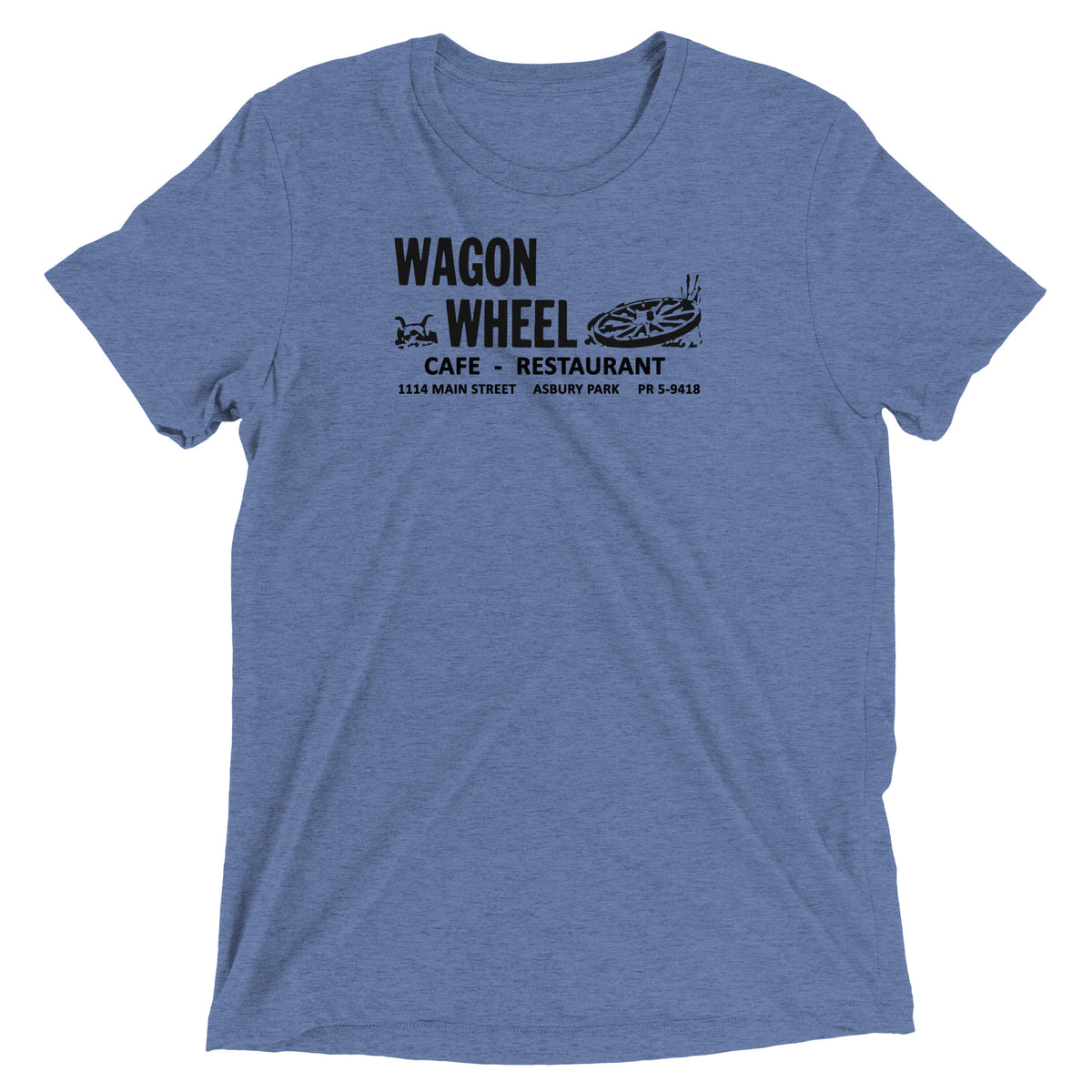 Wagon Wheel - ASBURY PARK - Short sleeve t-shirt Blue Triblend