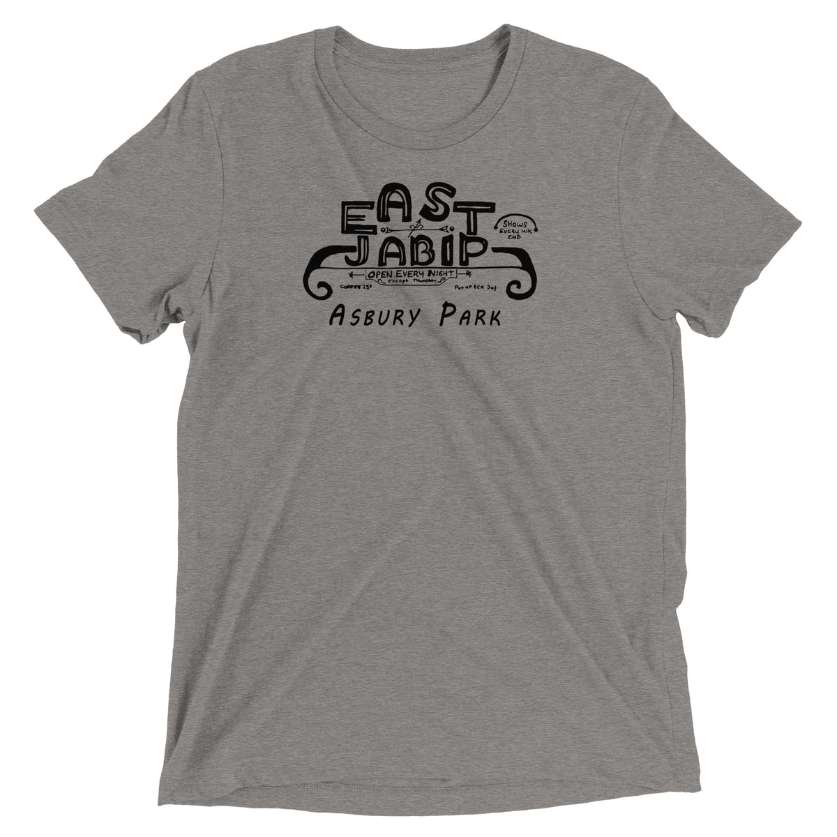 East Jabip Coffee House - ASBURY PARK - Short sleeve t-shirt Grey Triblend