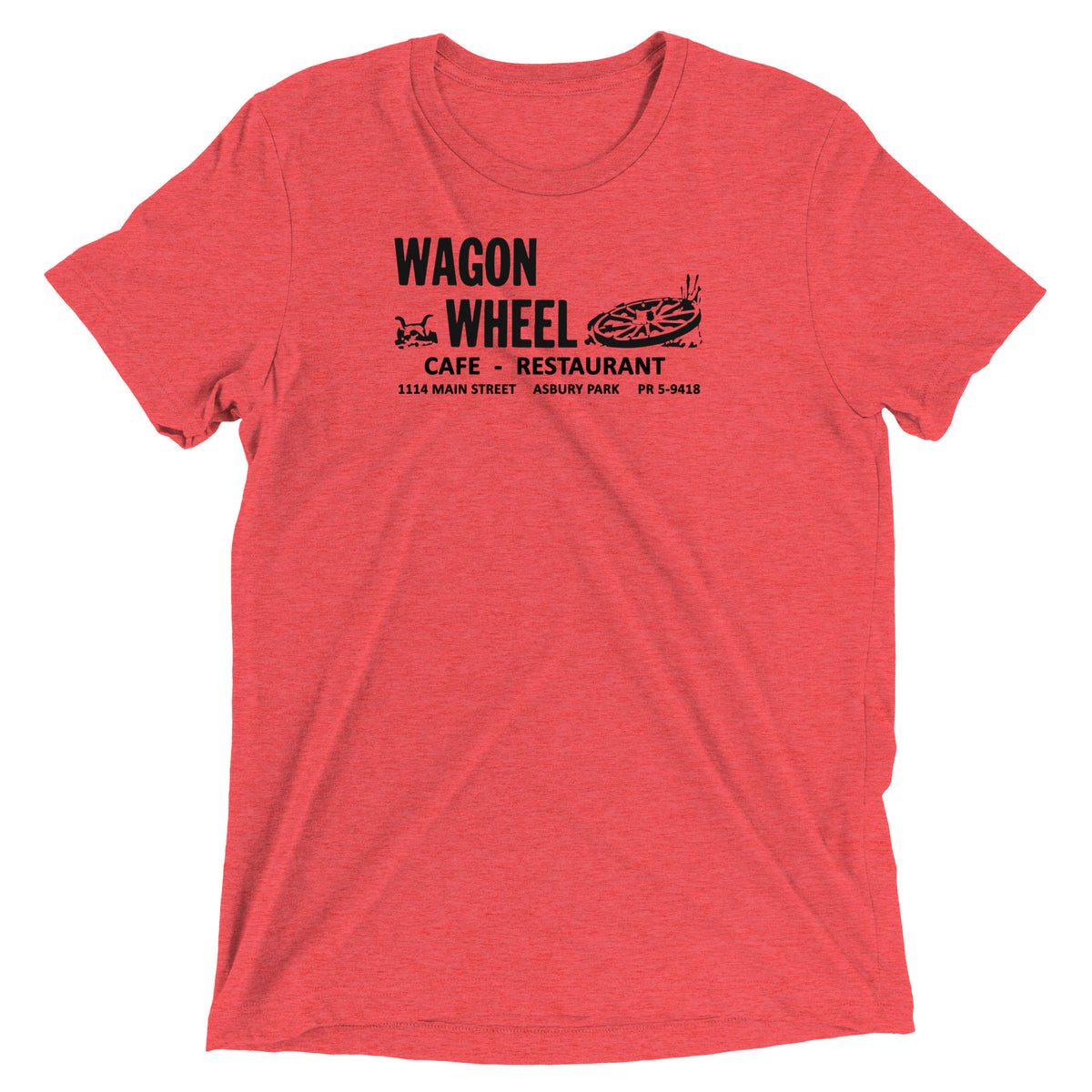Wagon Wheel - ASBURY PARK - Short sleeve t-shirt Red Triblend