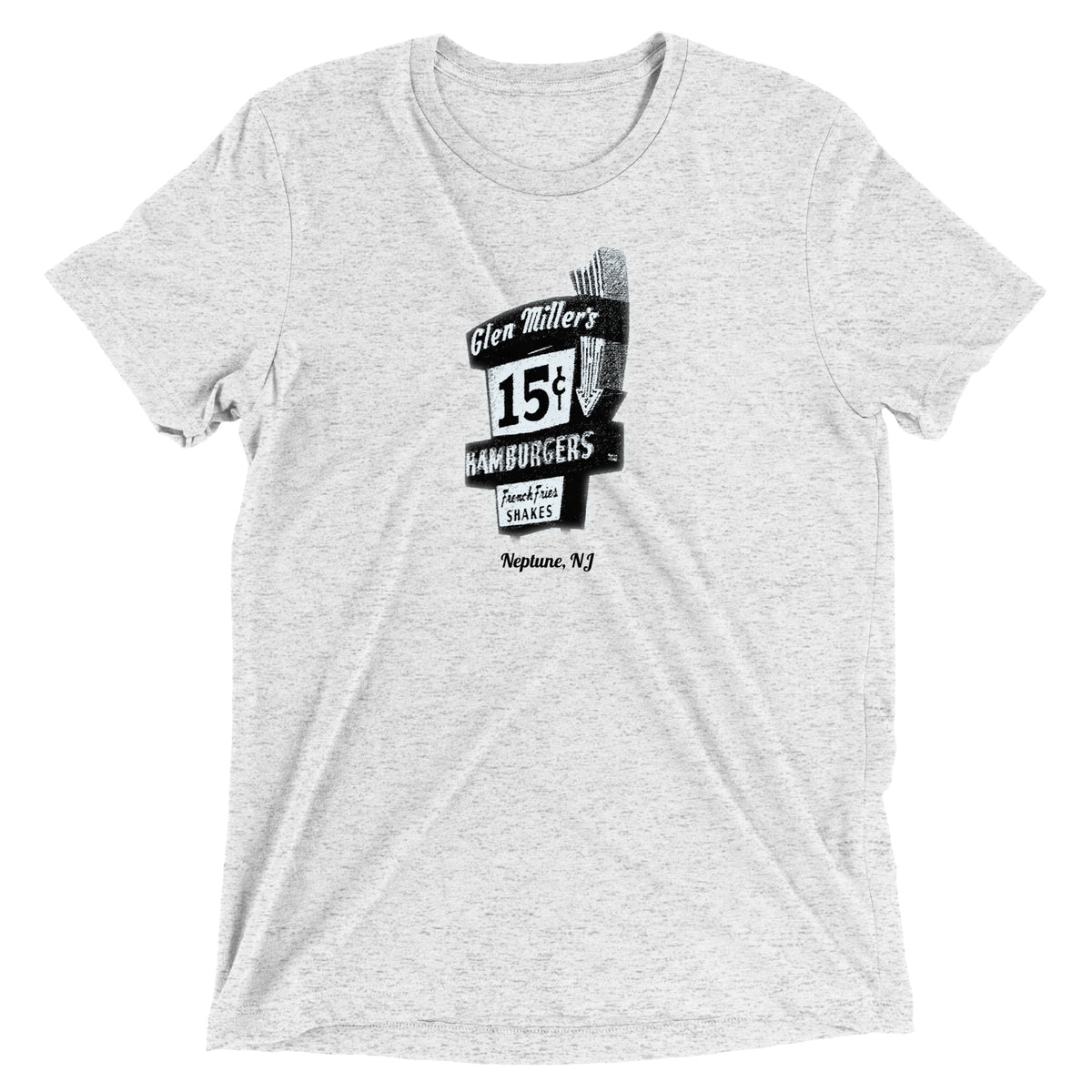 Glen Miller's - NEPTUNE - Short sleeve t-shirt White Fleck Triblend