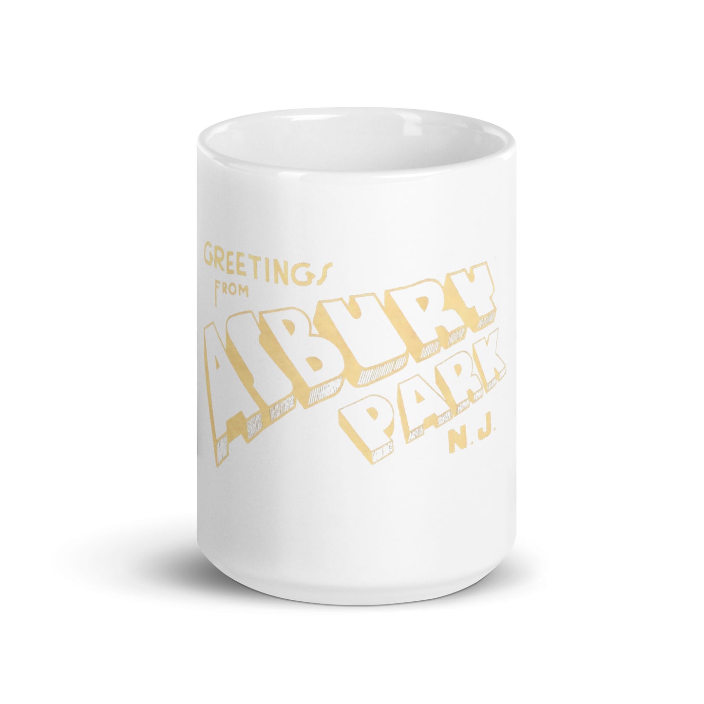 Greetings from Asbury Park - White glossy mug