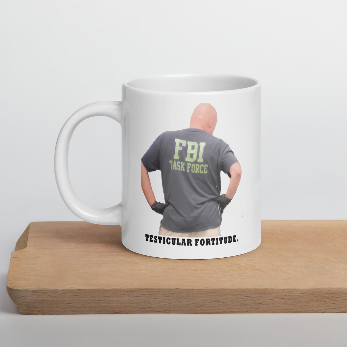 Testicular Fortitude - White glossy mug Default Title