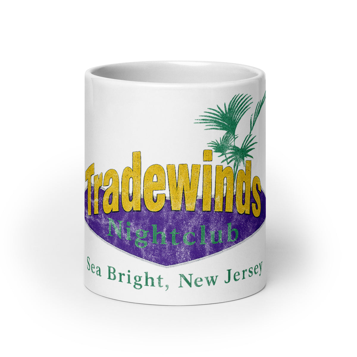 Tradewinds Nightclub - SEA BRIGHT - White Glossy Mug
