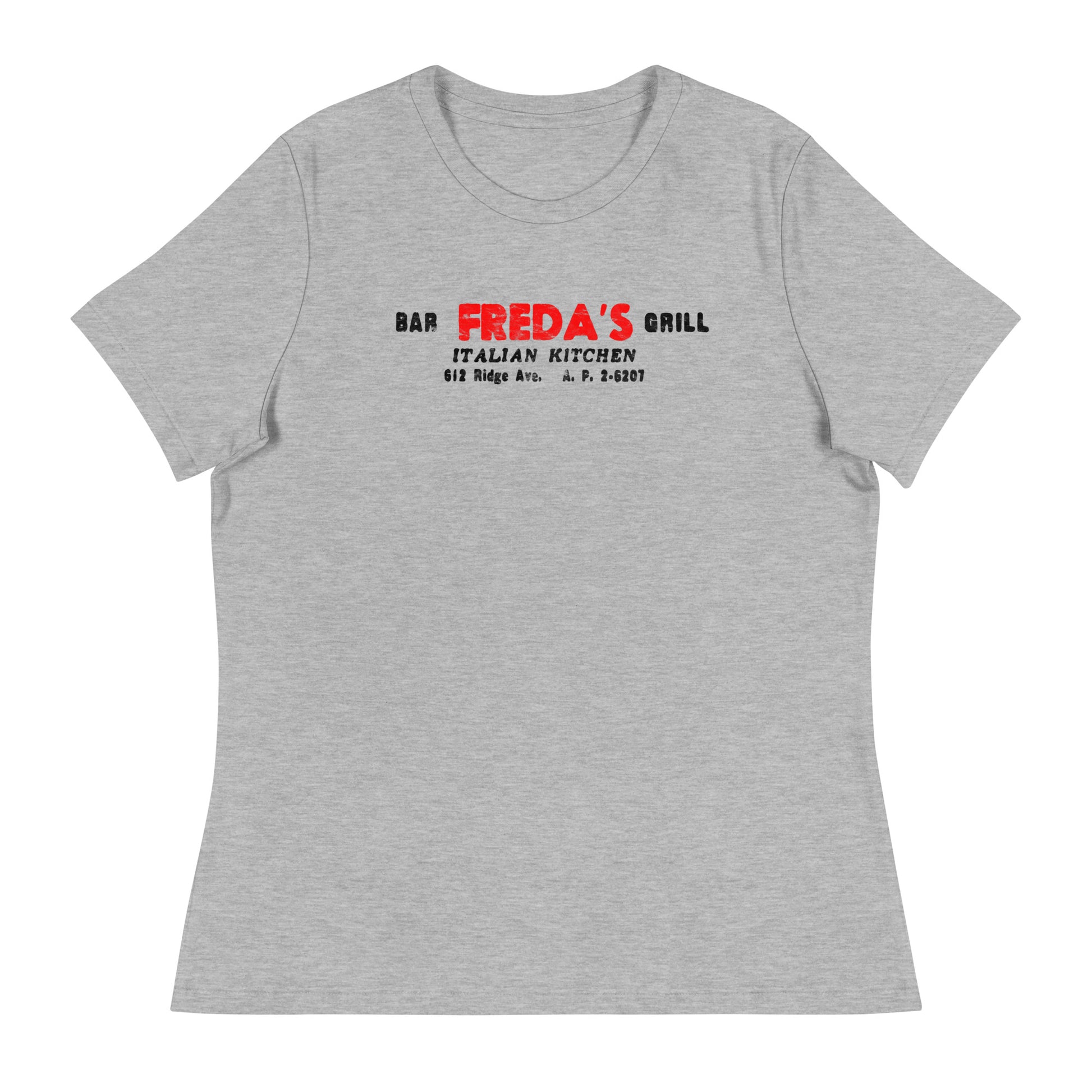 Freda's Italian Kitchen - ASBURY PARK - Women's Relaxed T-Shirt Athletic Heather