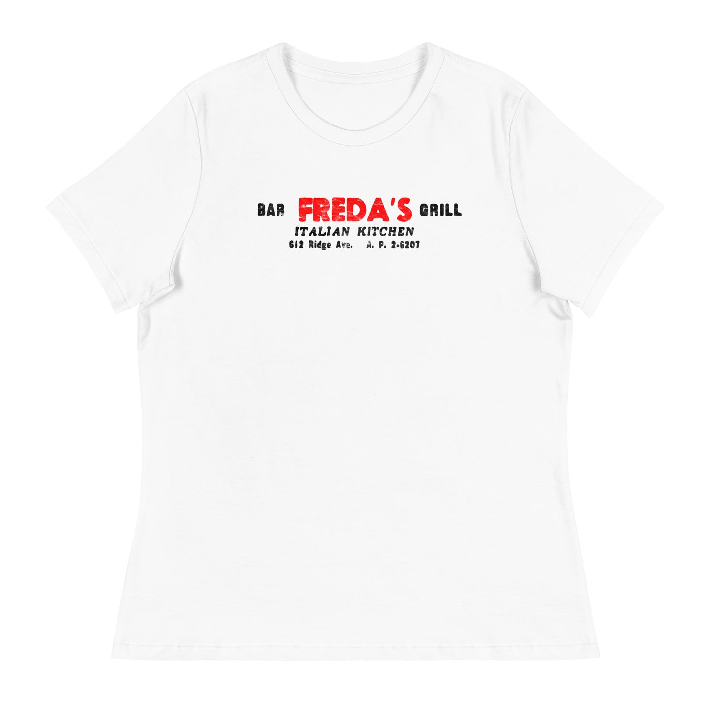 Freda's Italian Kitchen - ASBURY PARK - Women's Relaxed T-Shirt White