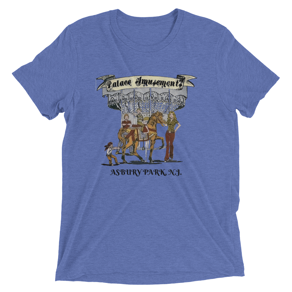 Palace Amusements - ASBURY PARK - Short sleeve t-shirt Blue Triblend