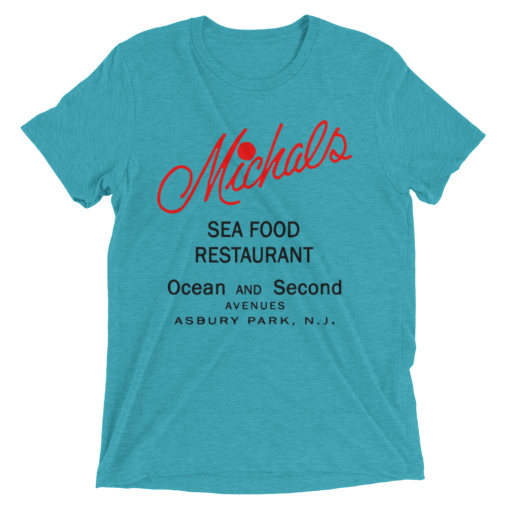 Michal's Sea Food Restaurant - ASBURY PARK - Short sleeve t-shirt Teal Triblend