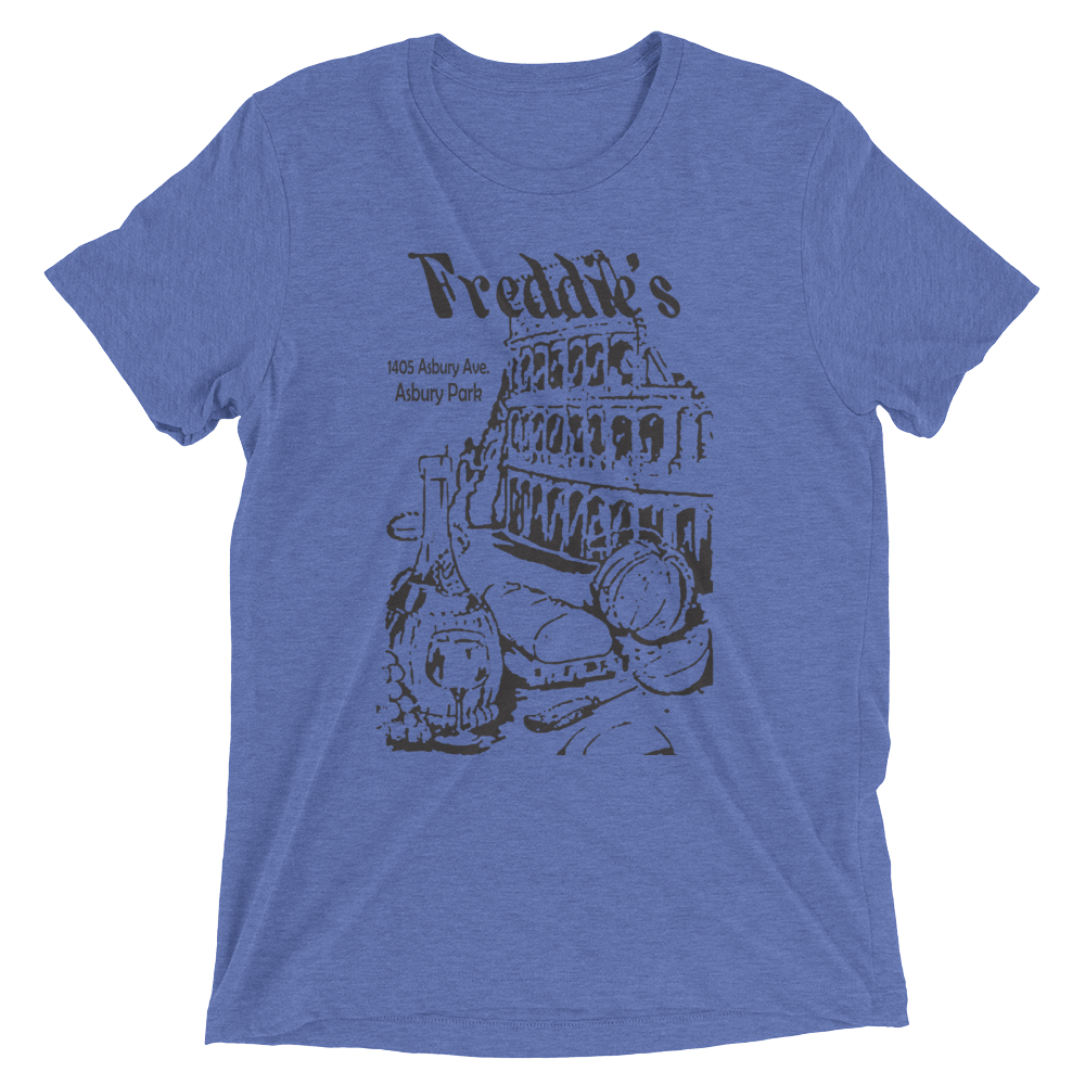 Freddie's Pizza - ASBURY PARK - Short sleeve t-shirt Blue Triblend
