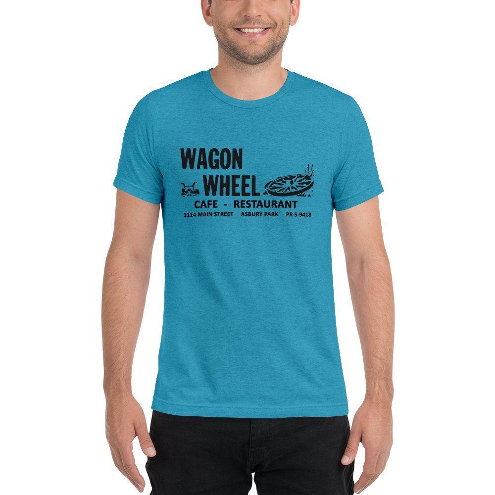 Wagon Wheel - ASBURY PARK - Short sleeve t-shirt Aqua Triblend