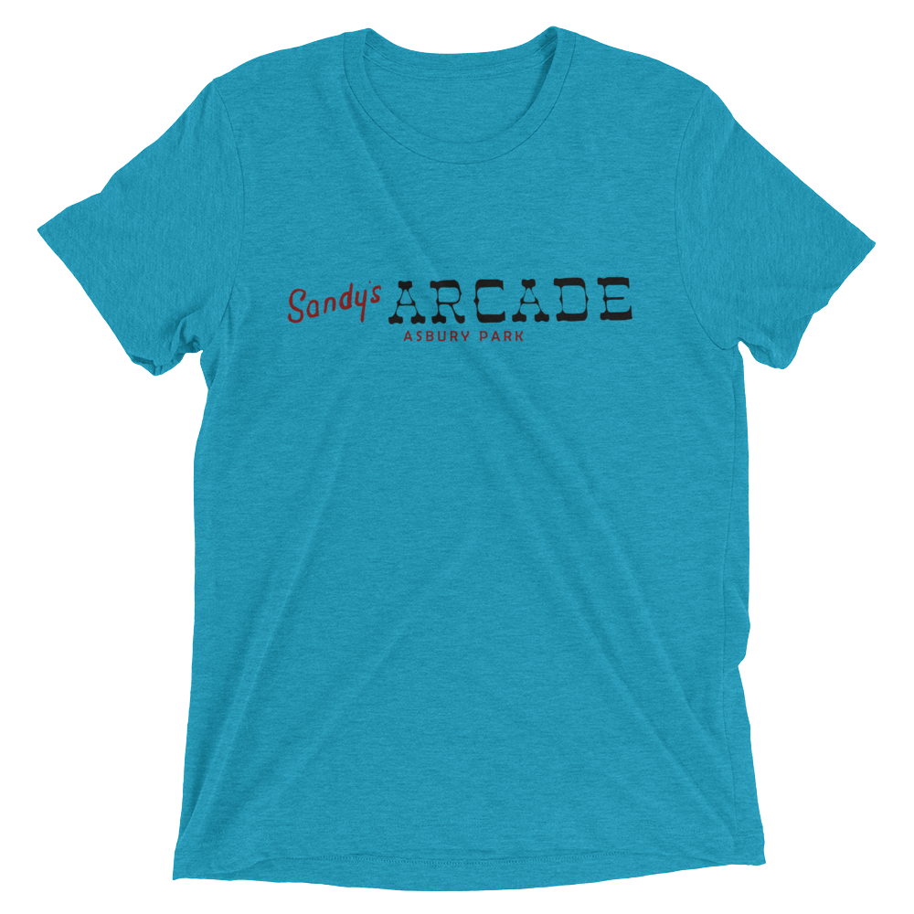 Sandy's Arcade - ASBURY PARK - Short sleeve t-shirt Aqua Triblend