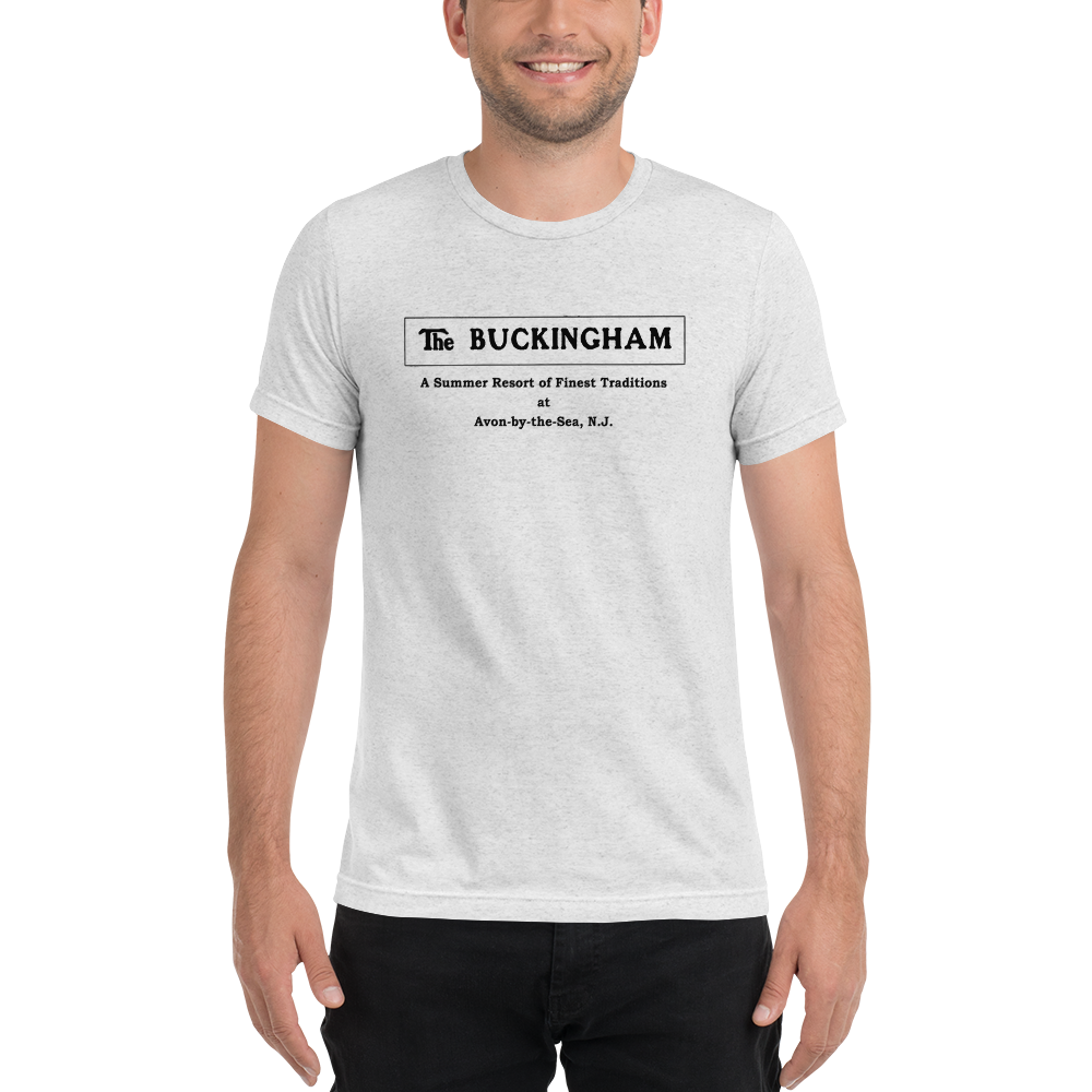The Buckingham Hotel - AVON-BY-THE-SEA - Short Sleeve T-Shirt White Fleck Triblend
