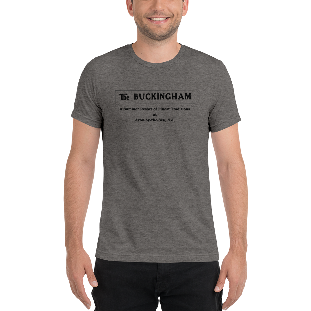 The Buckingham Hotel - AVON-BY-THE-SEA - Short Sleeve T-Shirt Grey Triblend