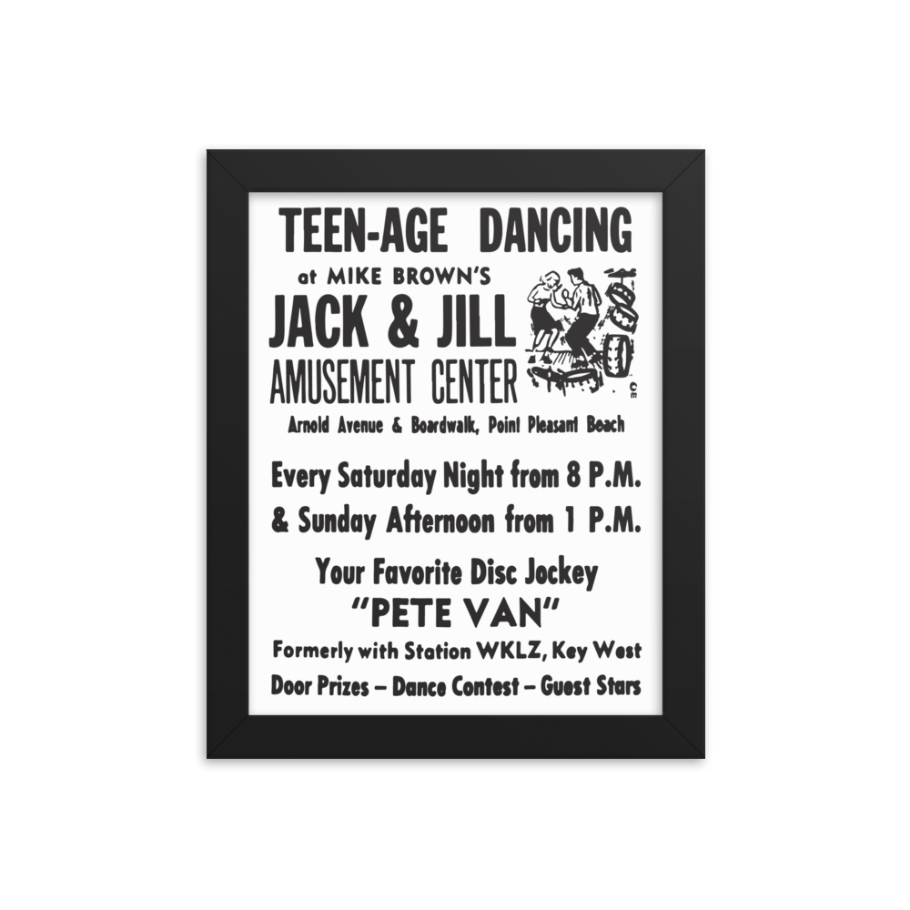 Jack & Jill Amusement Center - POINT PLEASANT BEACH - Framed poster 8×10