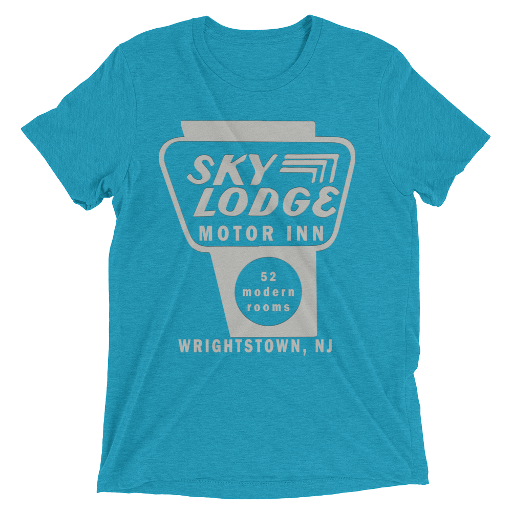 Sky Lodge Motor Inn - WRIGHTSTOWN - Short sleeve t-shirt Aqua Triblend