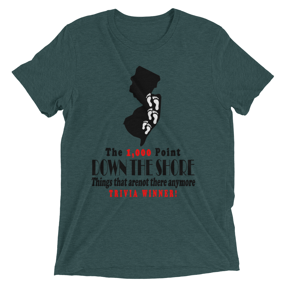Down The Shore....TRIVIA WINNER! - Short sleeve t-shirt Emerald Triblend