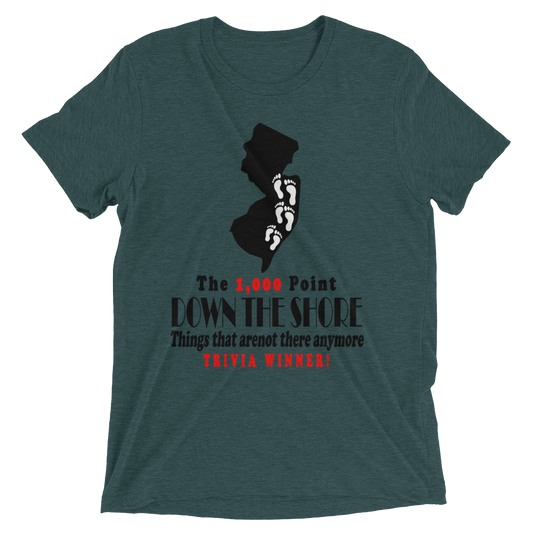 Down The Shore....TRIVIA WINNER! - Short sleeve t-shirt Emerald Triblend