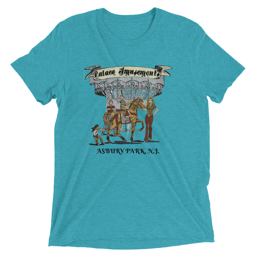 Palace Amusements - ASBURY PARK - Short sleeve t-shirt Teal Triblend