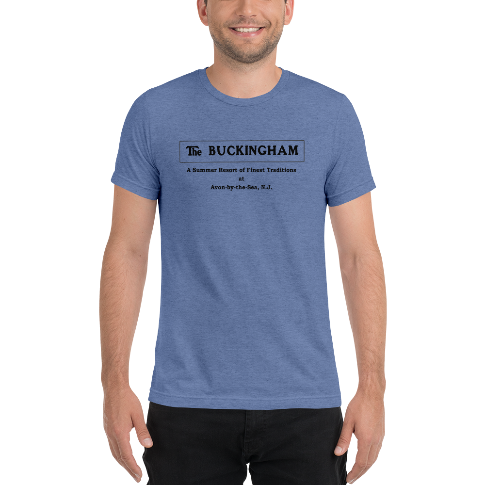 The Buckingham Hotel - AVON-BY-THE-SEA - Short Sleeve T-Shirt Blue Triblend