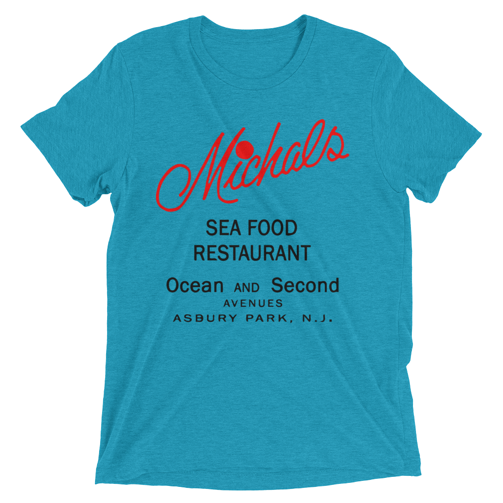 Michal's Sea Food Restaurant - ASBURY PARK - Short sleeve t-shirt Aqua Triblend