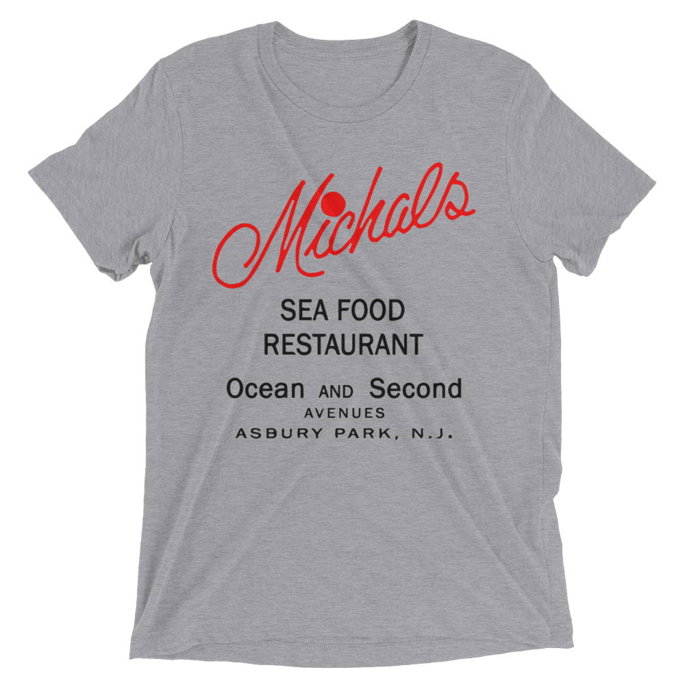 Michal's Sea Food Restaurant - ASBURY PARK - Short sleeve t-shirt Athletic Grey Triblend
