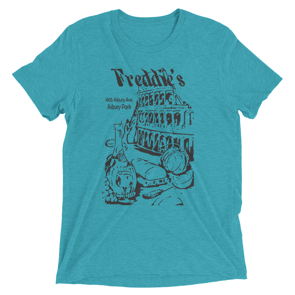 Freddie's Pizza - ASBURY PARK - Short sleeve t-shirt Teal Triblend
