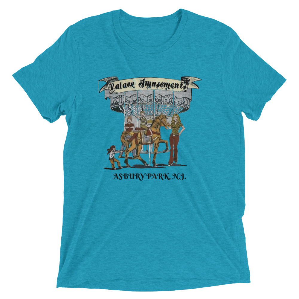 Palace Amusements - ASBURY PARK - Short sleeve t-shirt Aqua Triblend
