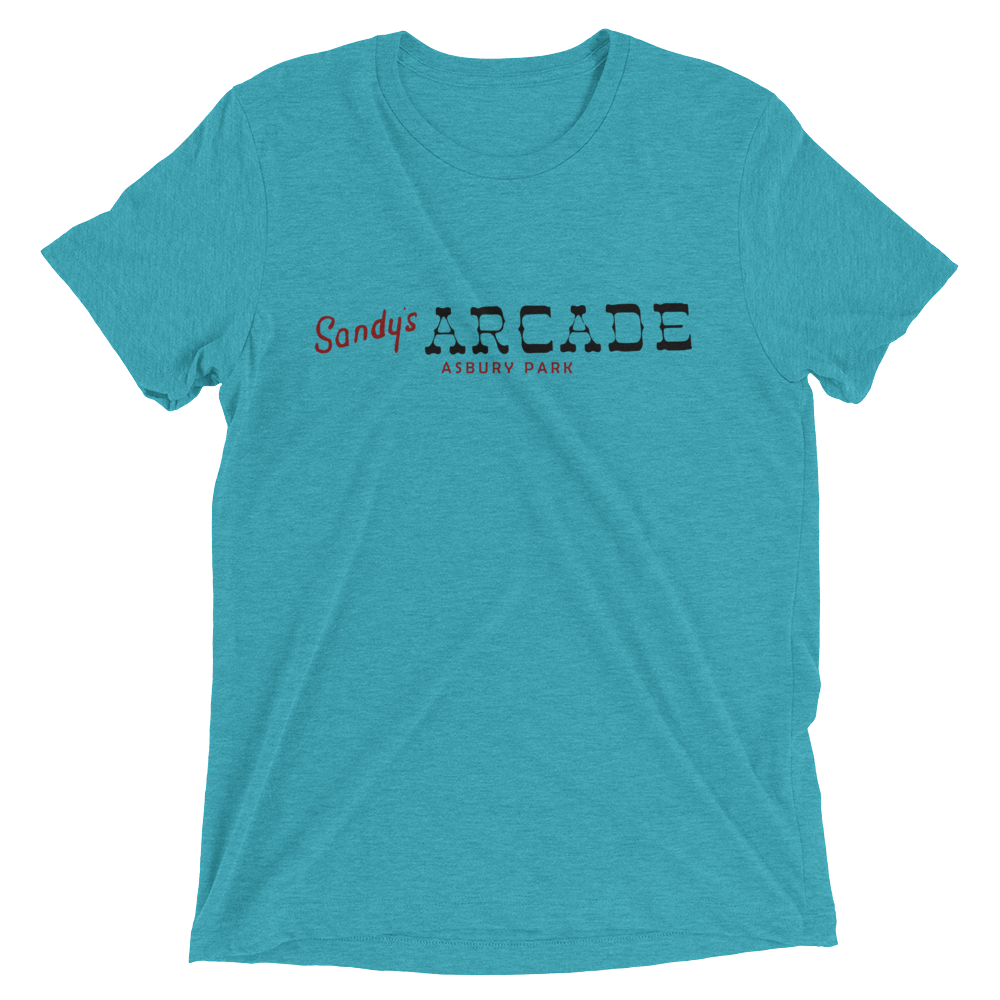 Sandy's Arcade - ASBURY PARK - Short sleeve t-shirt Teal Triblend