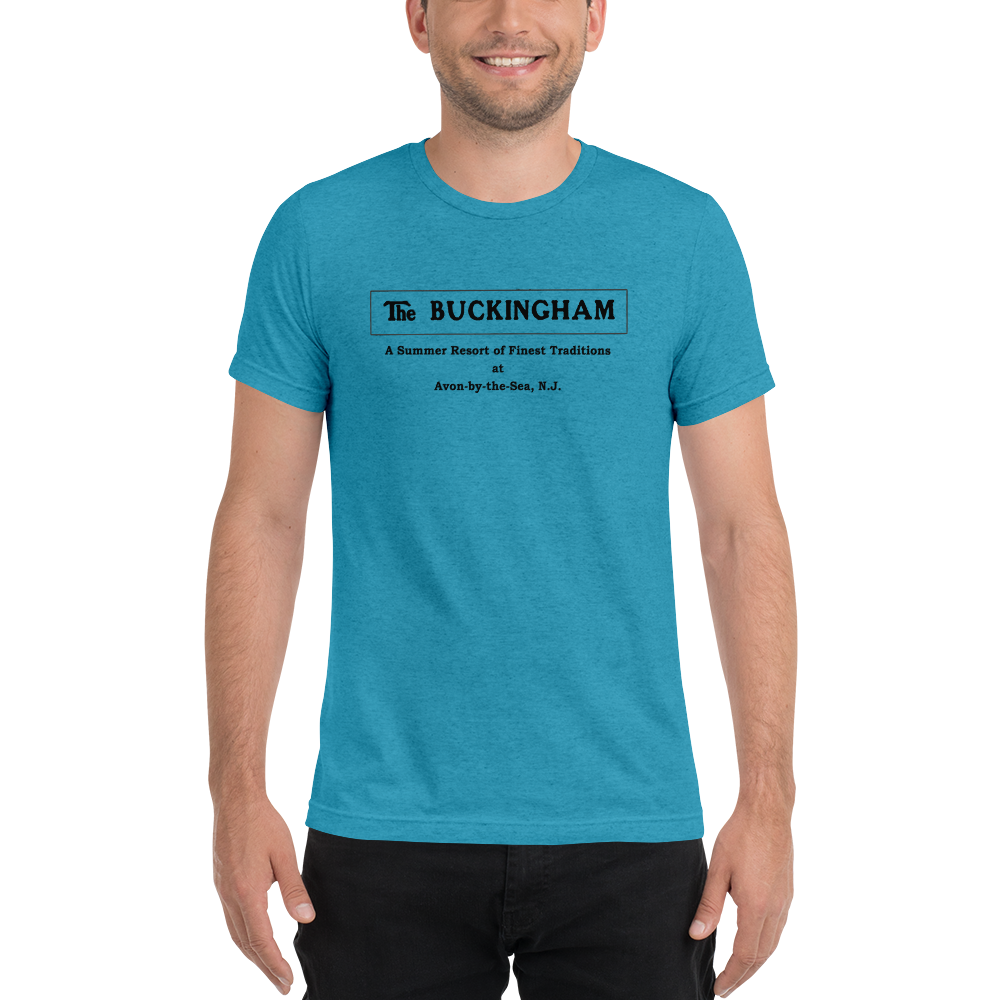 The Buckingham Hotel - AVON-BY-THE-SEA - Short Sleeve T-Shirt Aqua Triblend