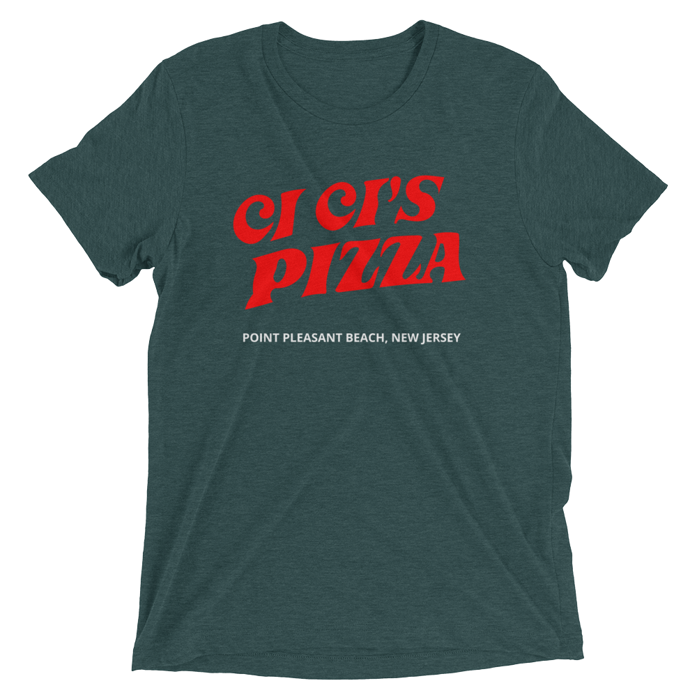 Ci Ci's Pizza - POINT PLEASANT BOARDWALK - Short sleeve t-shirt Emerald Triblend