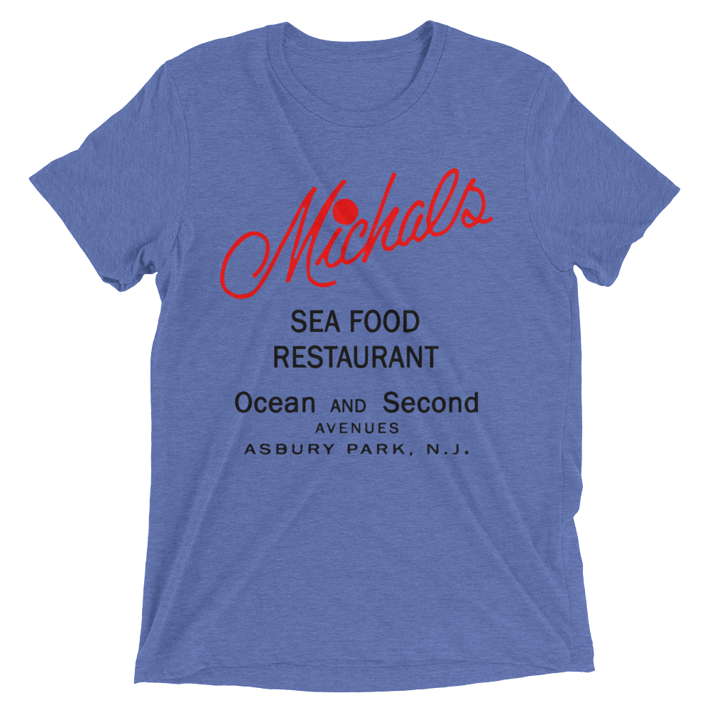 Michal's Sea Food Restaurant - ASBURY PARK - Short sleeve t-shirt Blue Triblend