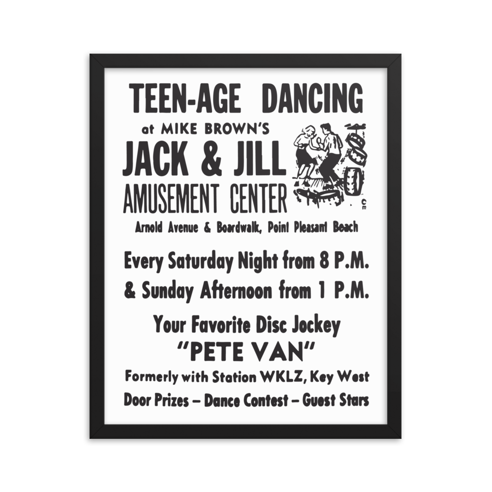 Jack & Jill Amusement Center - POINT PLEASANT BEACH - Framed poster 16×20