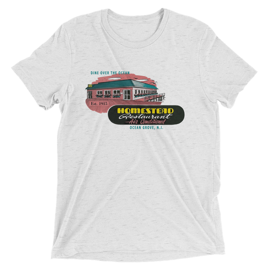 Homestead Restaurant - OCEAN GROVE - Short sleeve t-shirt White Fleck Triblend