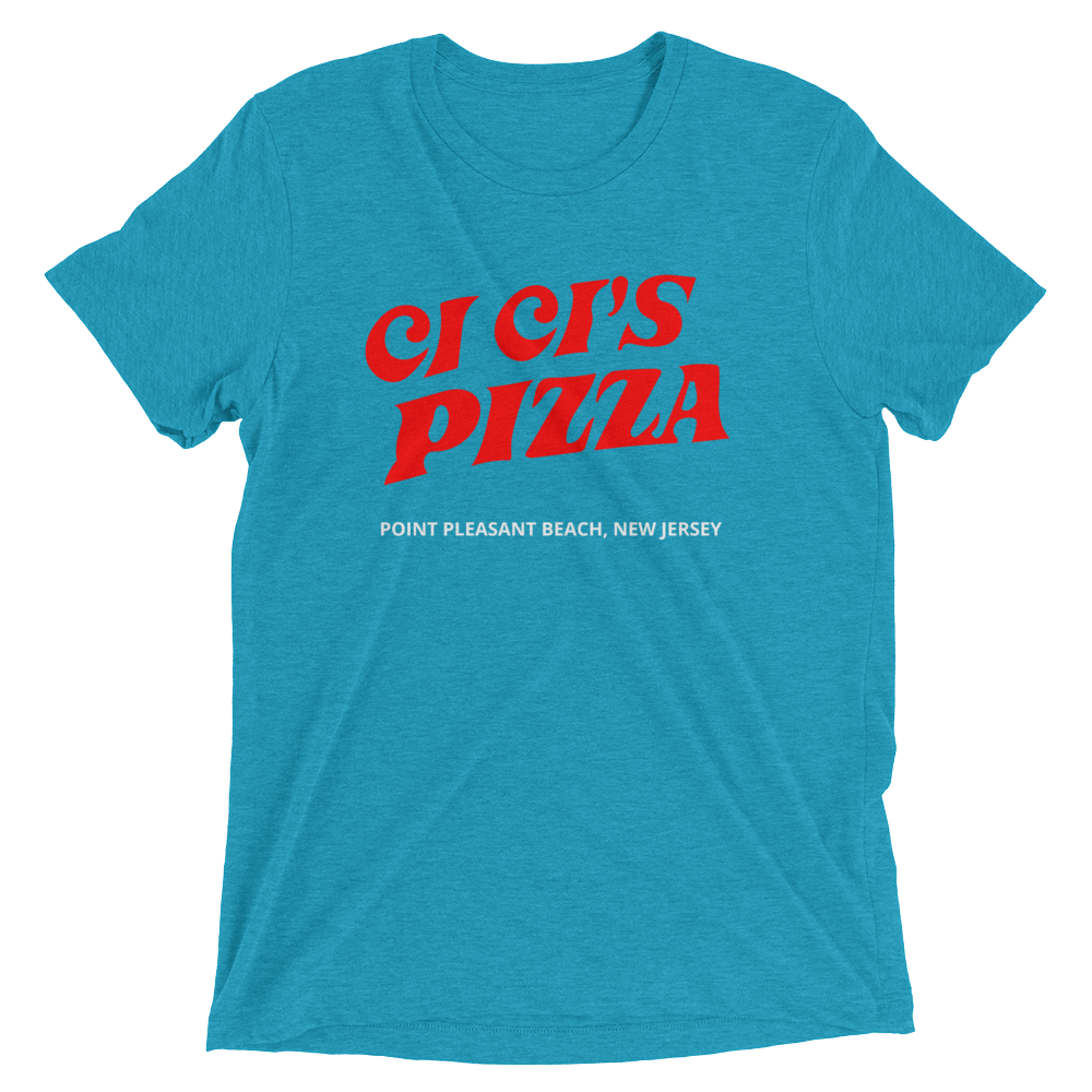 Ci Ci's Pizza - POINT PLEASANT BOARDWALK - Short sleeve t-shirt Aqua Triblend