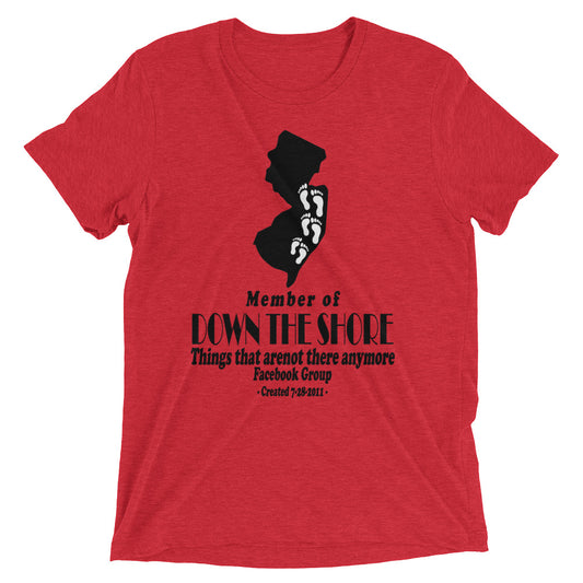 Down the Shore, Things that arenot there anymore - Facebook Group - Short sleeve t-shirt Red Triblend